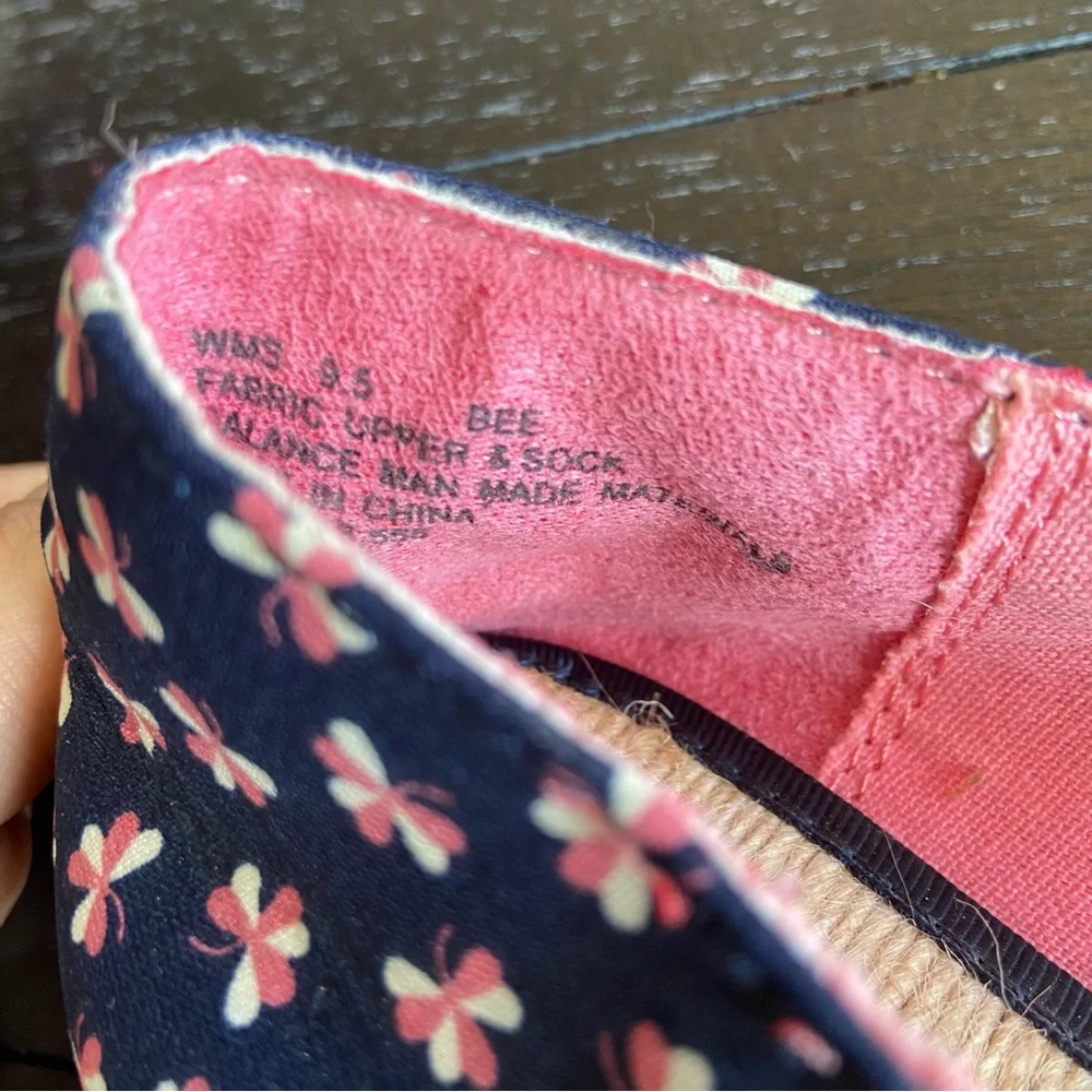 Report Bee Clover Espadrille Lace Up Navy‎ Flats 9.5